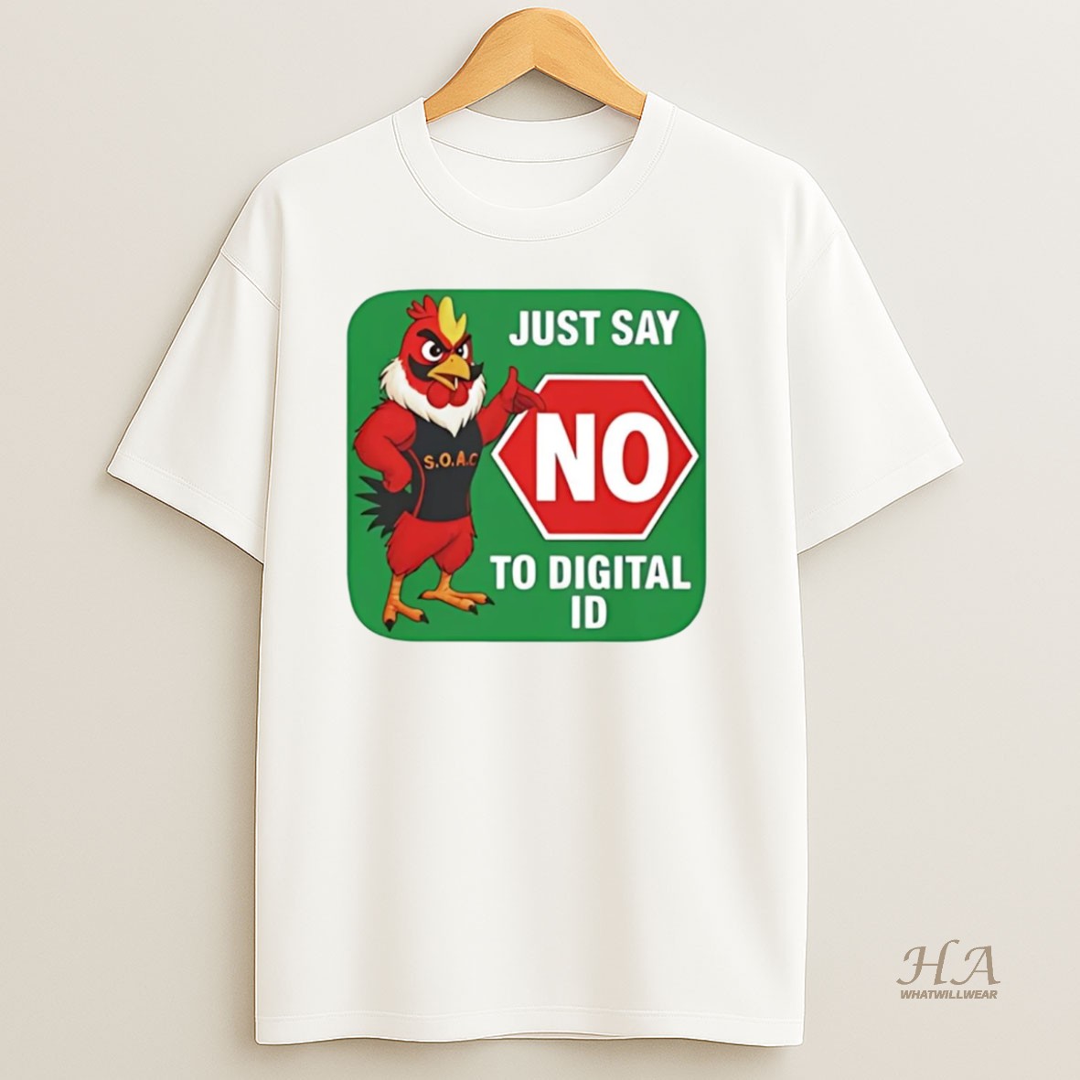 Official Soar Chicken Just Say No To Digital Id Shirt