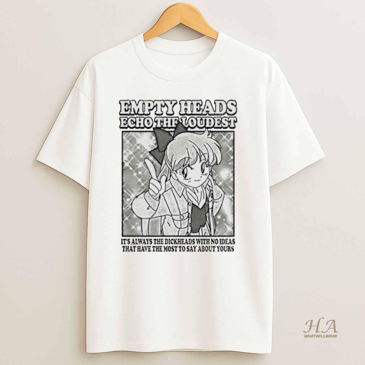 Official Sailor Moon Empty Heads Echo The Loudest Its Always The Dickheads With No Ideas That Have The Most To Say About Yours Shirt