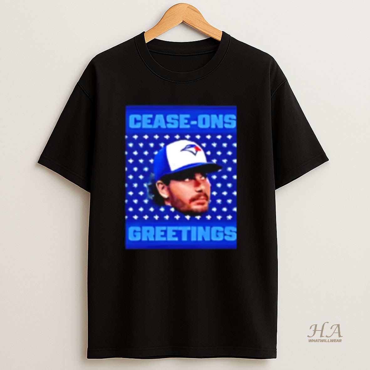 Official Sal Fasano Blue Jays Cease Ons Greetings Ugly T Shirt