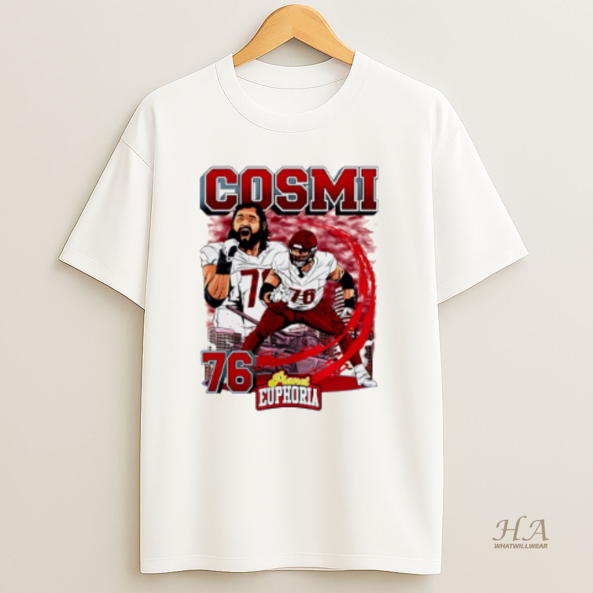 Official Sam Cosmi Washington Commanders Player Skyline Comic T Shirt