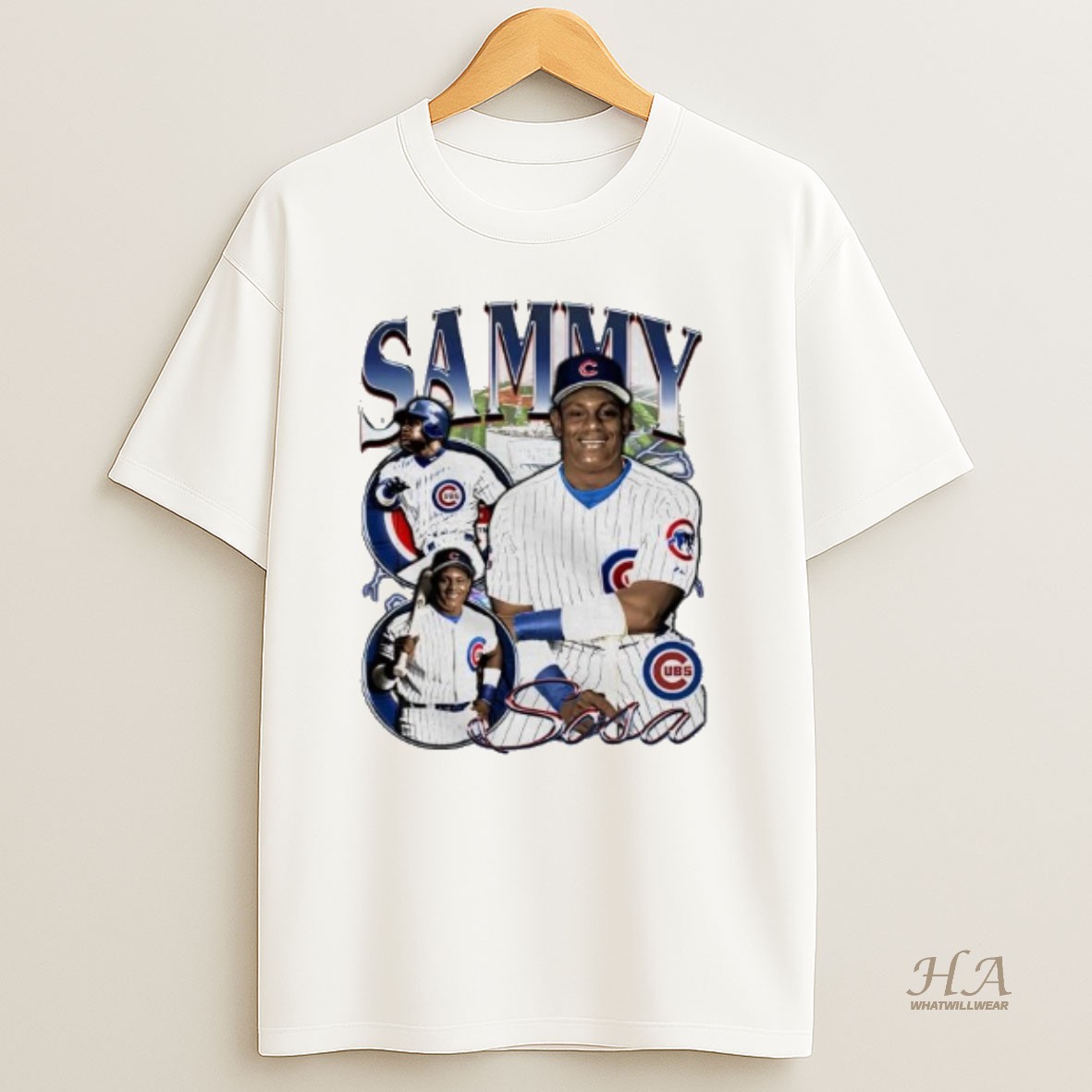 Official Sammy Sosa Chicago Cubs Picture Collage T Shirt