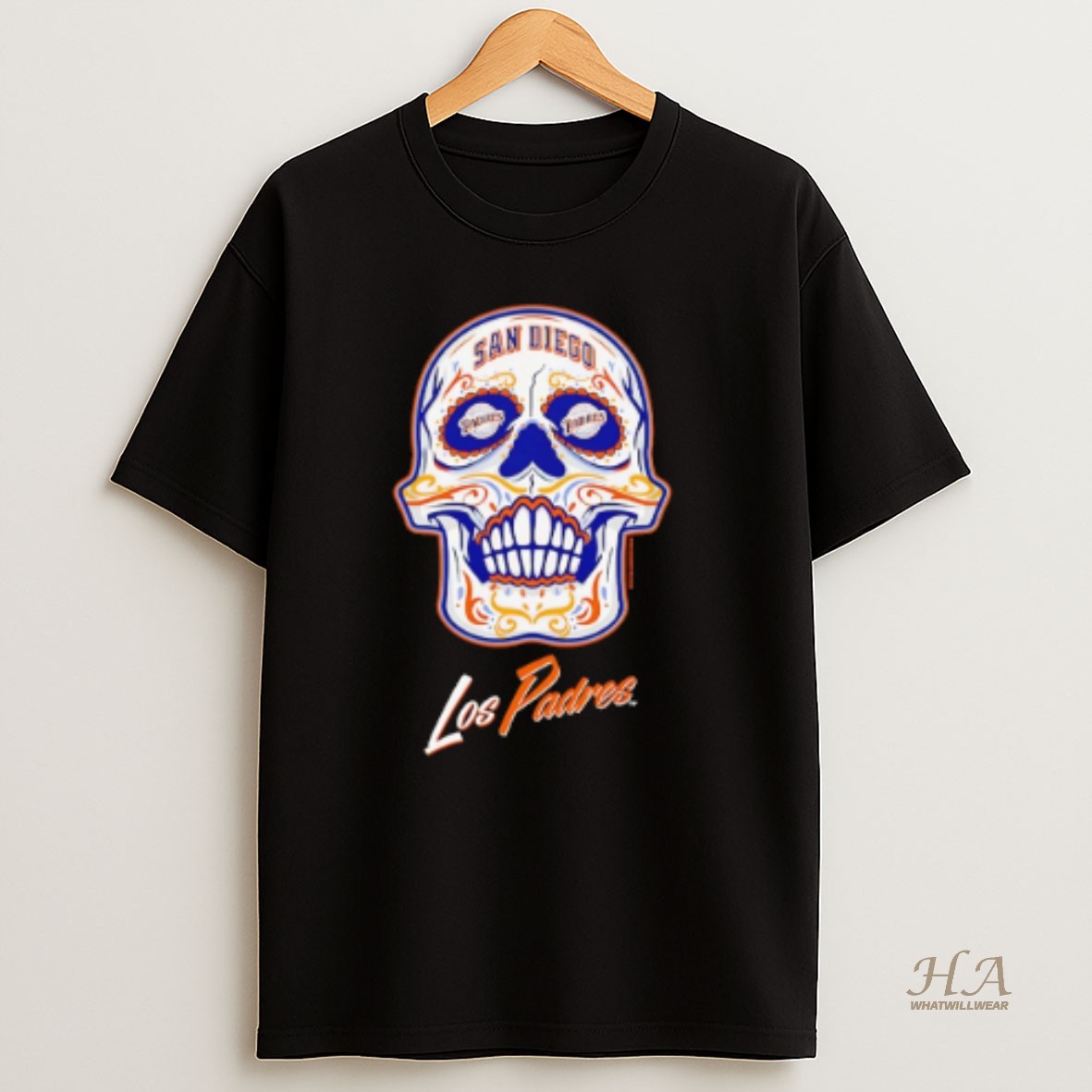 Official San Diego Padres Sugar Skull Logo T Shirt
