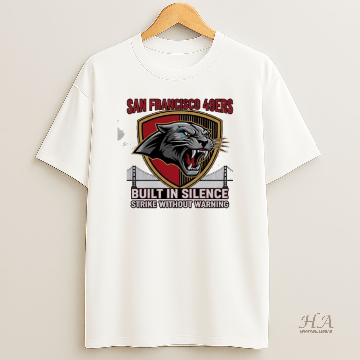 Official San Francisco 49ers Built In Silence Strike Without Warning T Shirt
