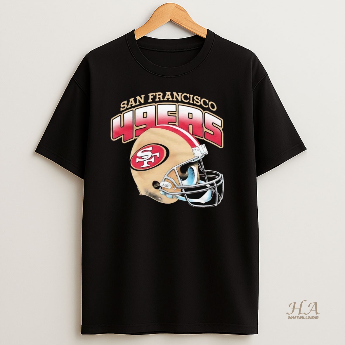Official San Francisco 49ers Gradient Helmet Shirt
