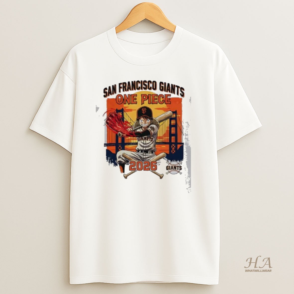 Official San Francisco Giants One Piece 2026 Luffy T Shirt