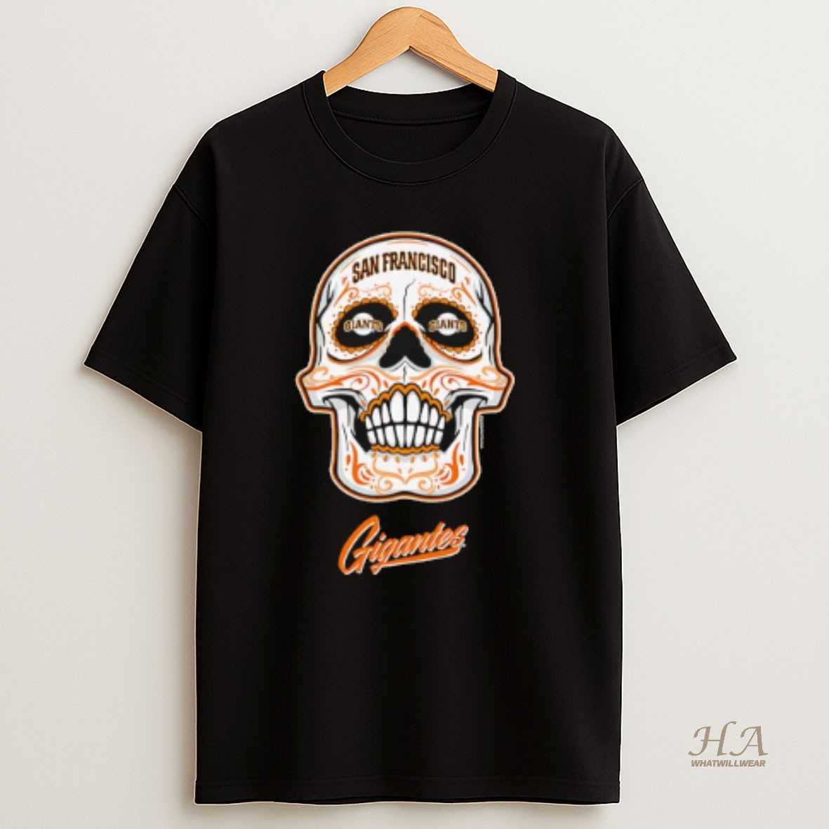 Official San Francisco Giants Sugar Skull Logo T Shirt
