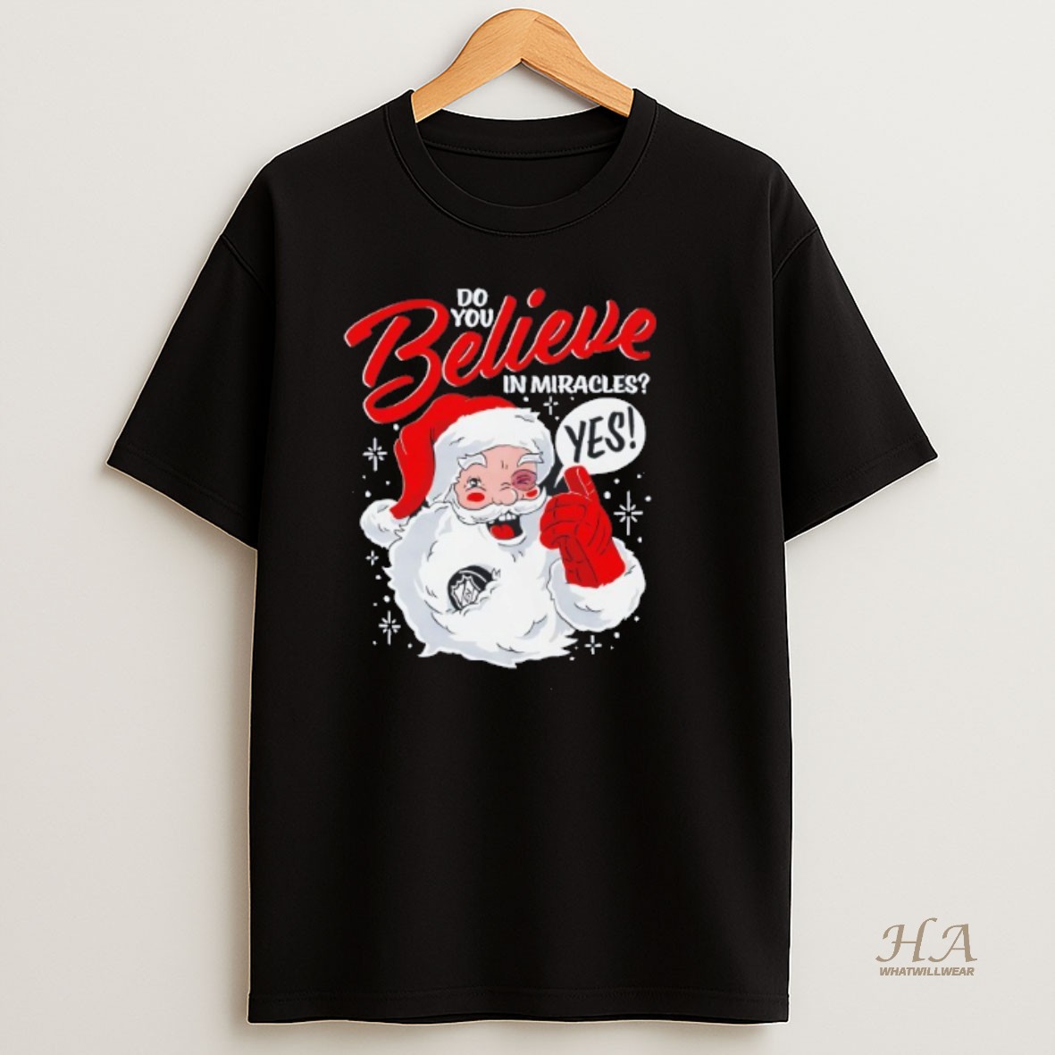 Official Santa Claus Do You Believe In Miracles Yes Christmas Shirt