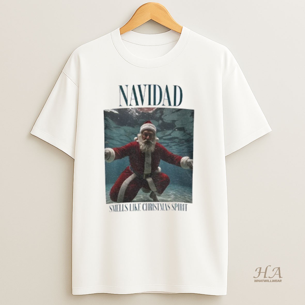 Official Santa Claus Navidad Smells Like Christmas Spirit Merry Christmas T Shirt