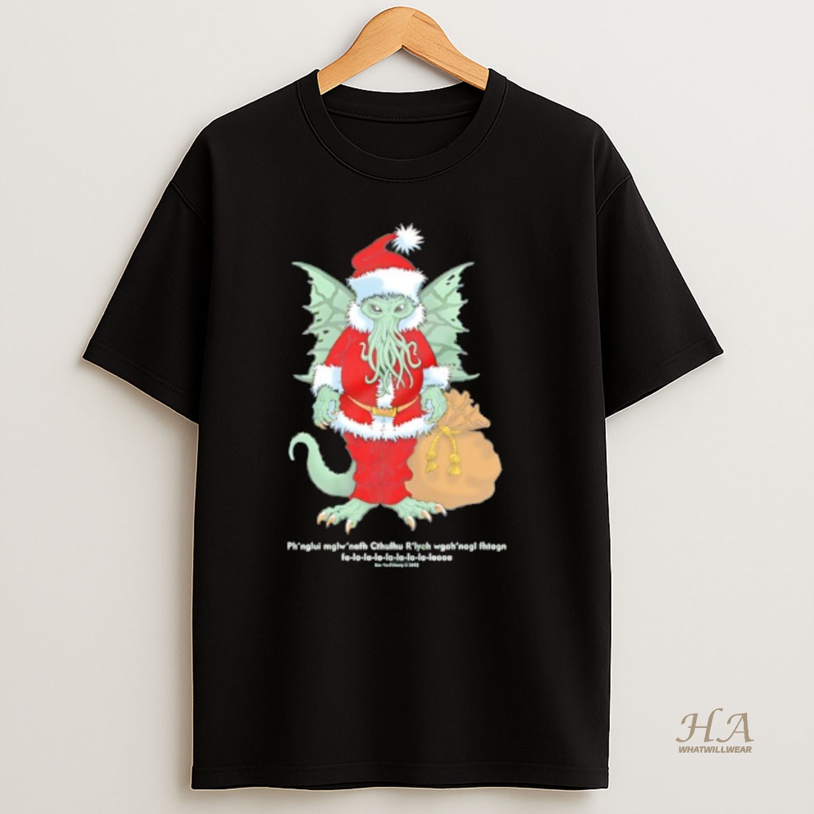 Official Santa Cthulhu Merry Christmas T Shirt