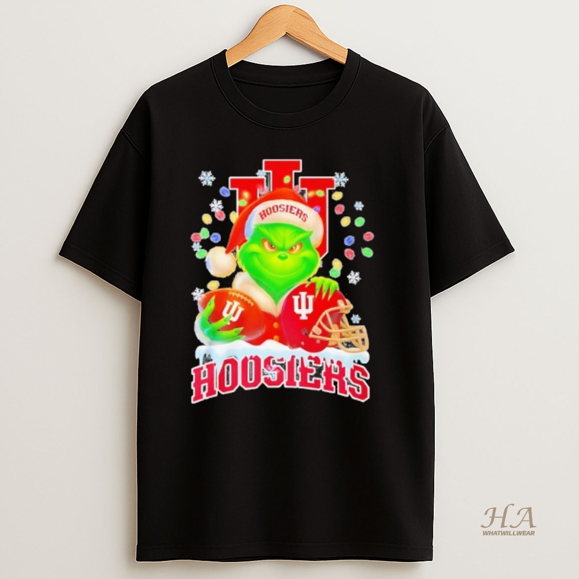 Official Santa Grinch X Indiana Hoosiers Merry Christmas Shirt