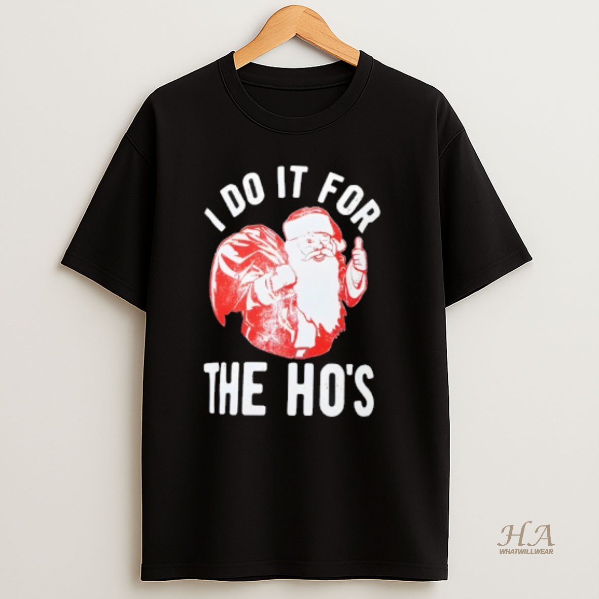 Official Santa I Do It For The Hos Christmas T Shirt