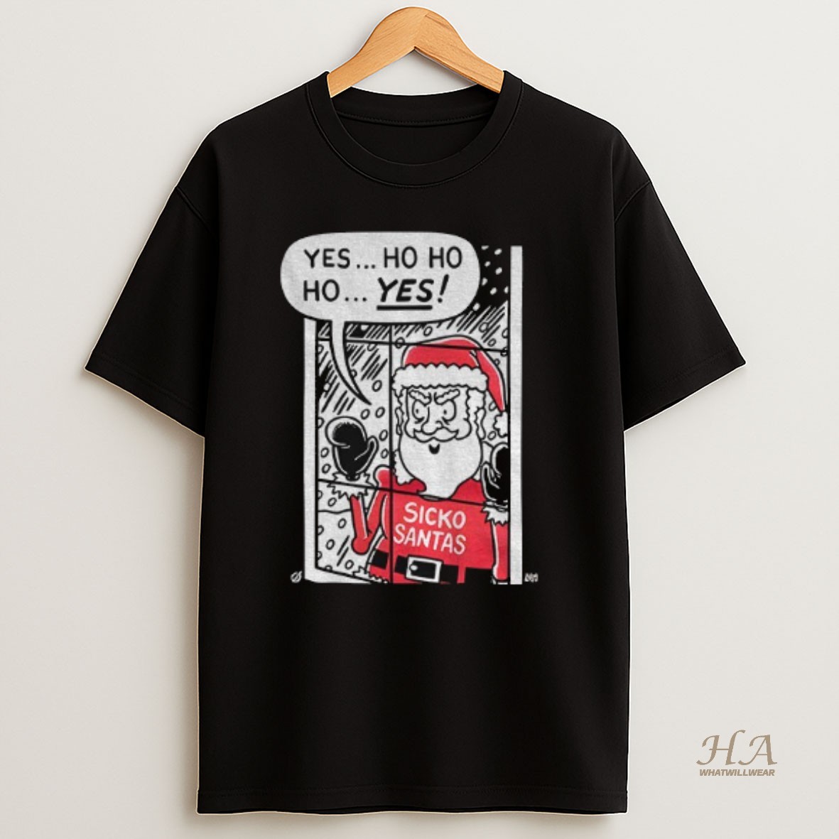 Official Santa Sickos Yes Ho Ho Ho Yes Merry Christmas T Shirt