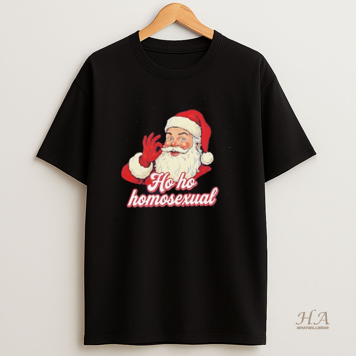 Official Santa Claus Ho Ho Homosexual Christmas T Shirt