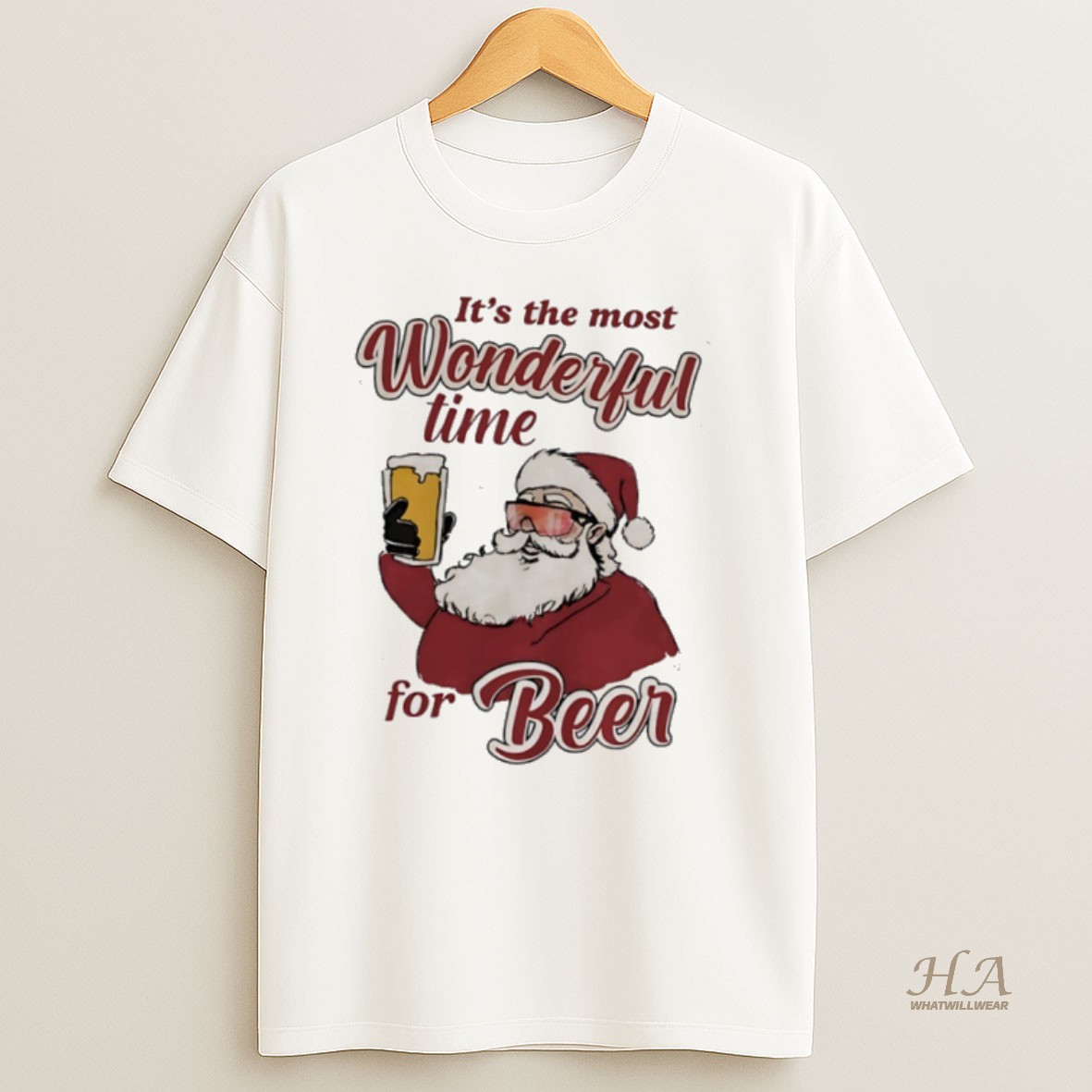 Official Santa Its The Most Wonderful Time For Beer T Shirt