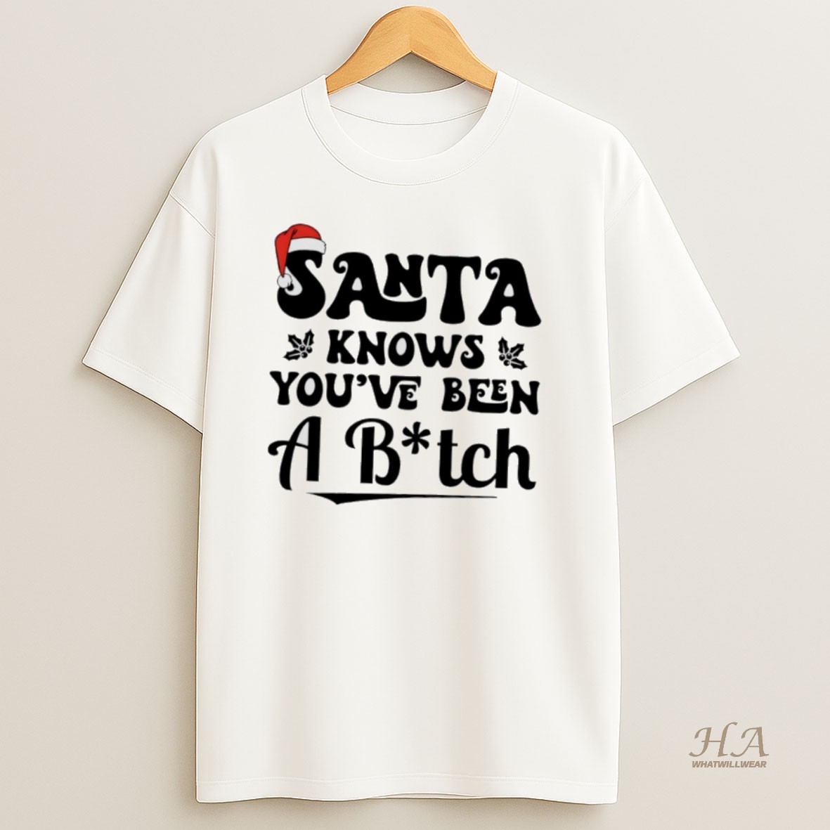 Official Santa Knows Youve Been A Bitch Shirt
