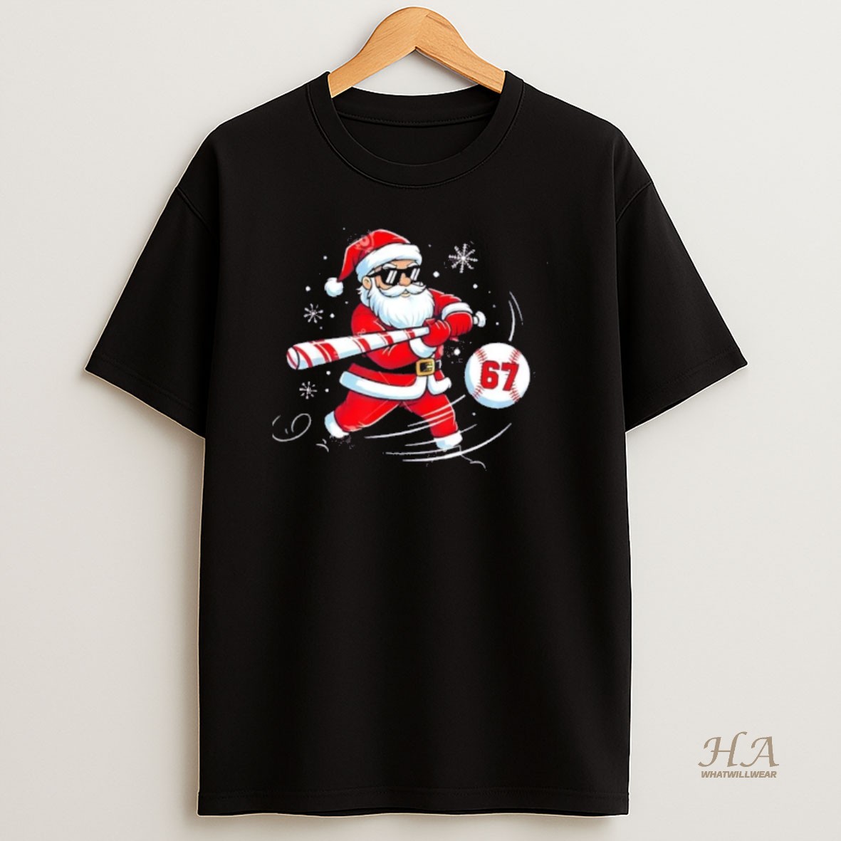 Official Santa Softball 67 Christmas T Shirt