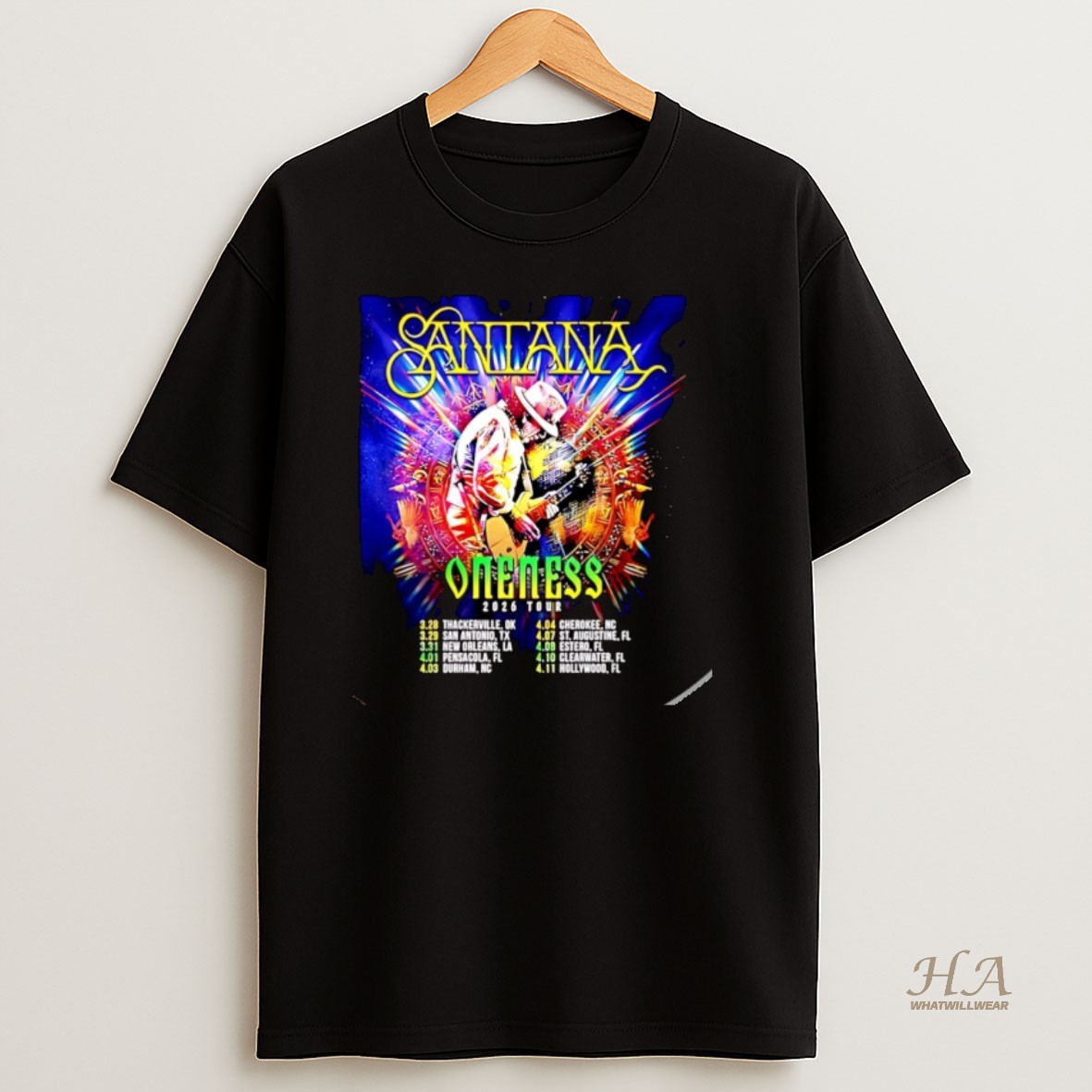 Official Santana Oneness Usa Tour 2026 Christmas T Shirt