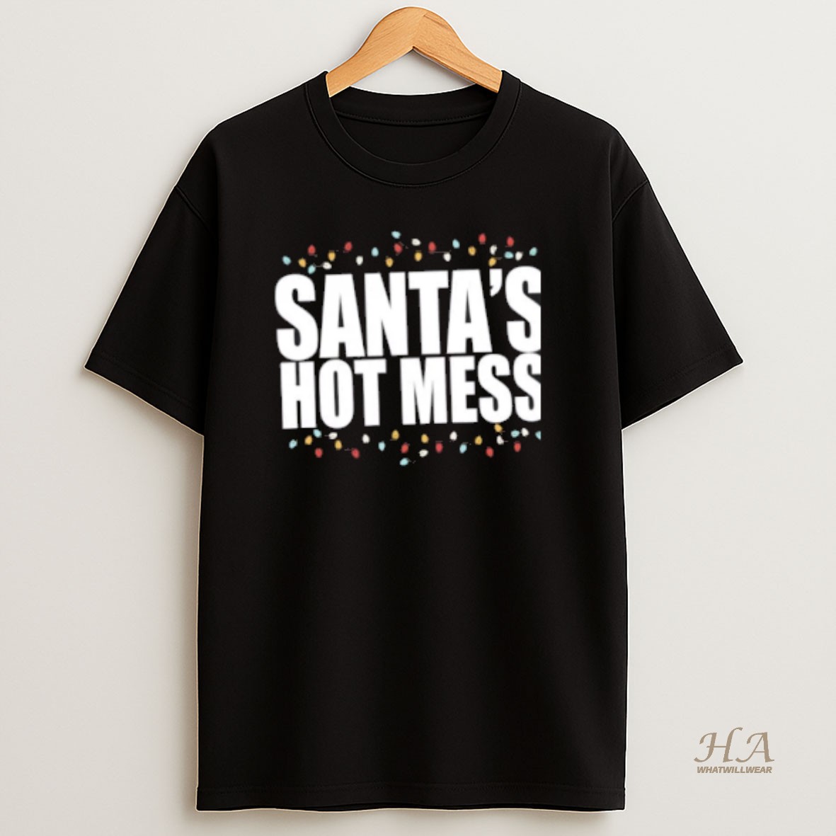 Official Santas Hot Mess Christmas Lights T Shirt