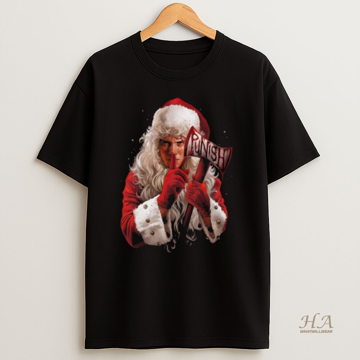 Official Santas Watching Punish Axe Christmas Long Sleve Shirt