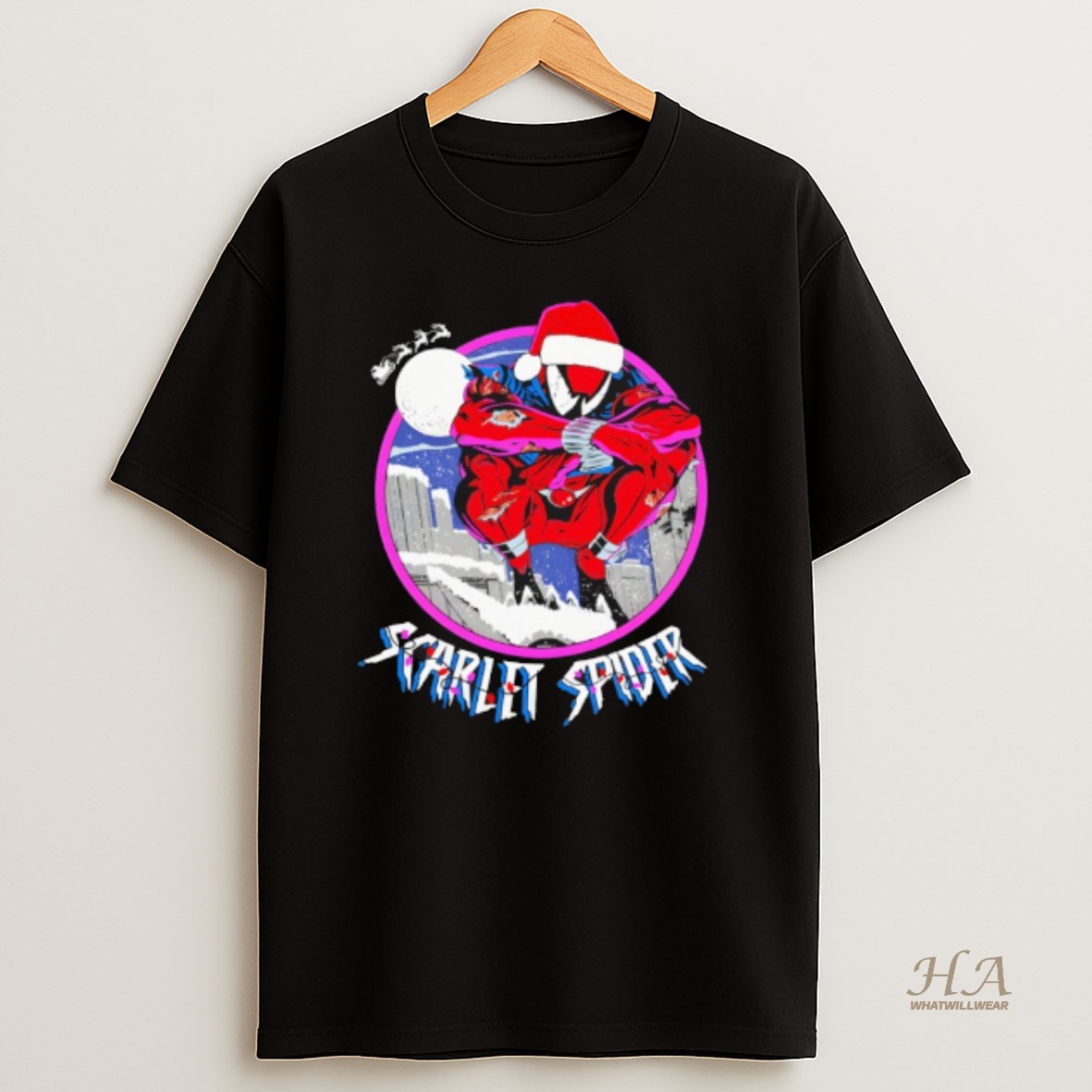 Official Scarlet Spider Santa Christmas T Shirt