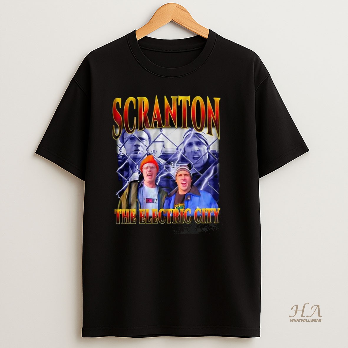 Official Scranton The Electric City The Office Michael Scott And Dwight Schrute Meme Shirt
