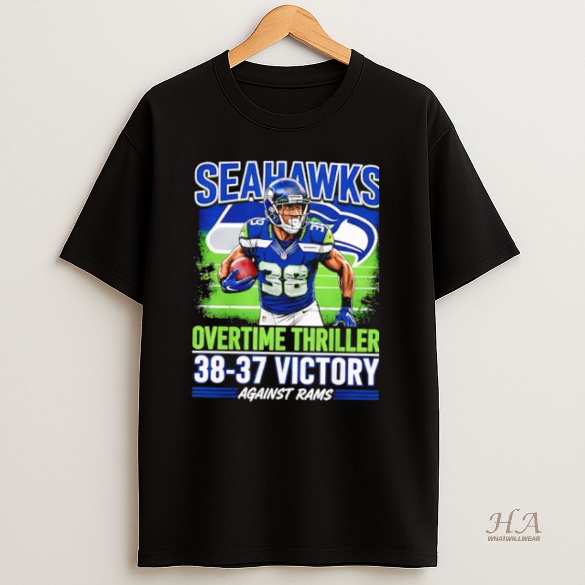Official Seahawks Overtime Thriller Against Rams 38 37 Victory T Shirt