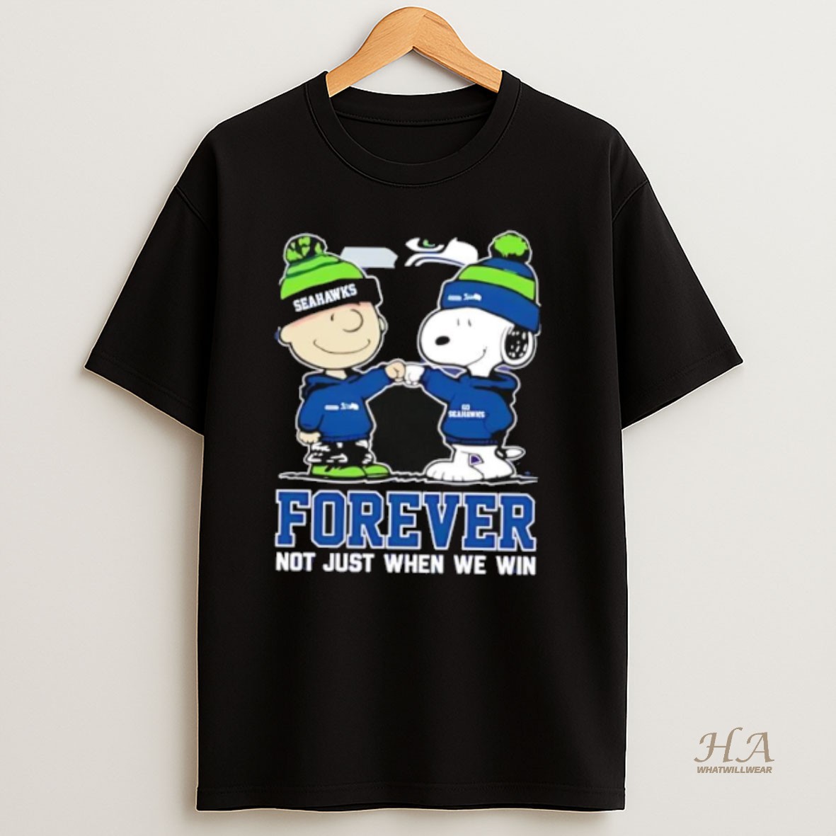 Official Seattle Seahawks Charlie Brown And Snoopy Forever Not Just When We Win T Shirt