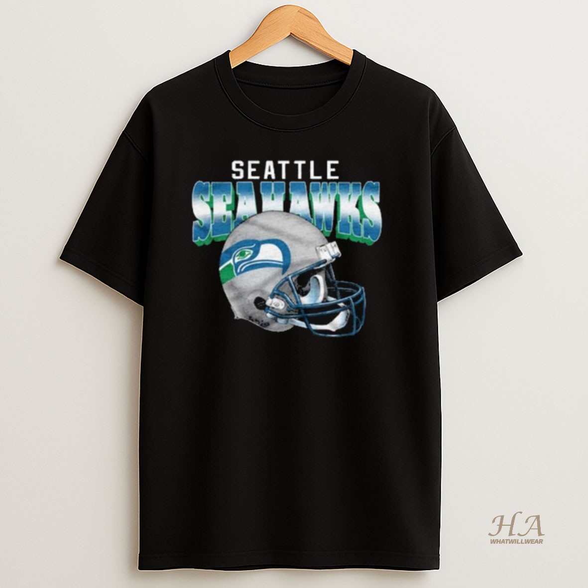 Official Seattle Seahawks Gradient Helmet Long Sleve Shirt