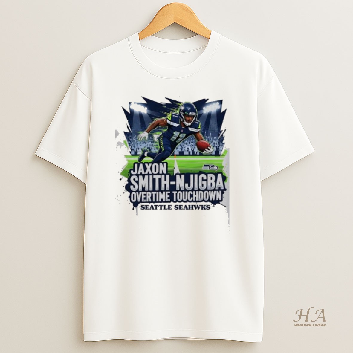 Official Seattle Seahawks Jaxon Smith Njigba Overtime Touchdown Play T Shirt