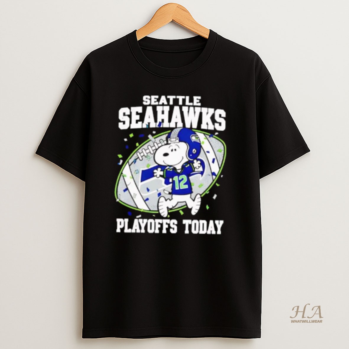 Official Seattle Seahawks Playoffs Today Snoopy Peanuts Football Mood T Shirt