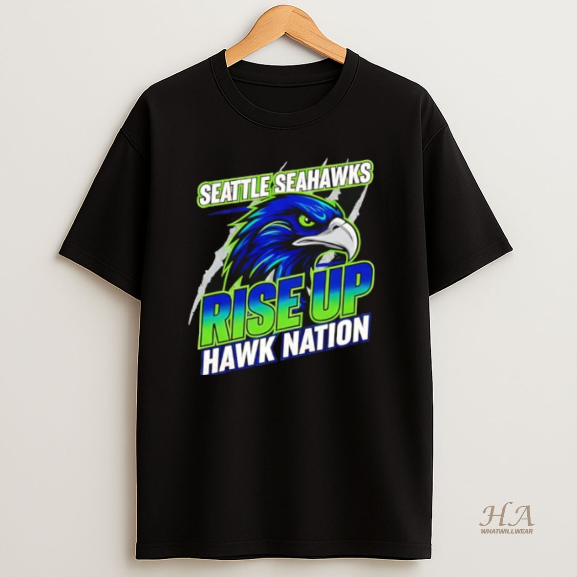 Official Seattle Seahawks Rise Up Hawk Nation Football T Shirt