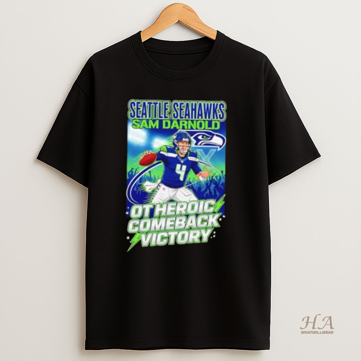 Official Seattle Seahawks Sam Darnold Ot Heroic Comeback Victory T Shirt
