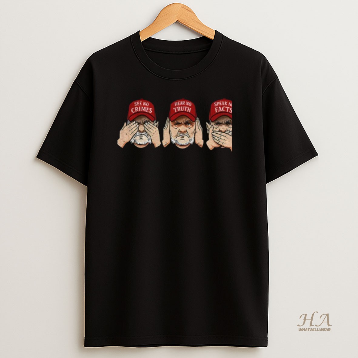Official See No Crimes Hear No Truth Speak No Fact Maga T Shirt