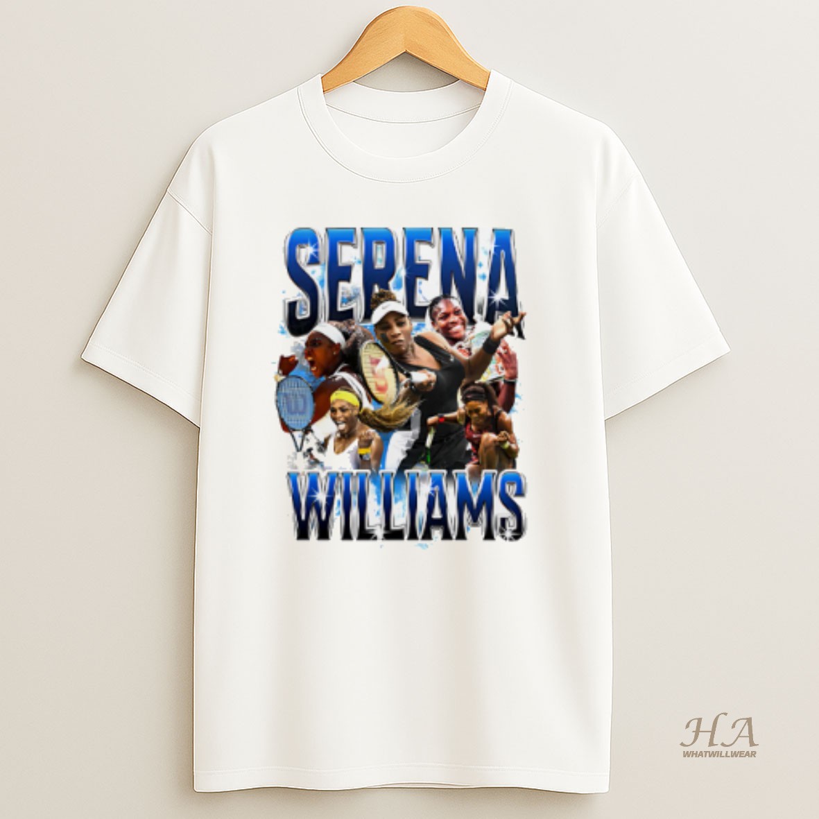 Official Serena Williams Tennis Player Collage Signature T Shirt