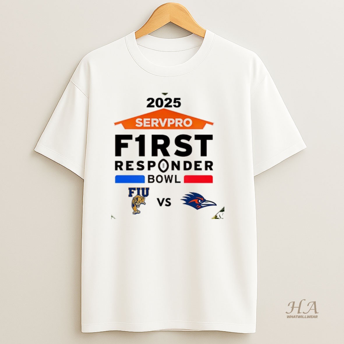 Official Servpro First Responder Bowl 2025 Utsa Vs Florida International Panthers Logo T Shirt