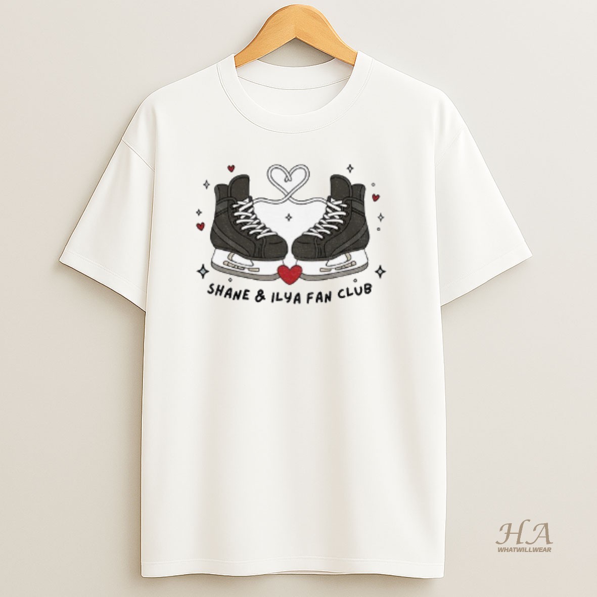 Official Shane Ilya Fan Club Hockey Shoes Heated Rivalry T Shirt