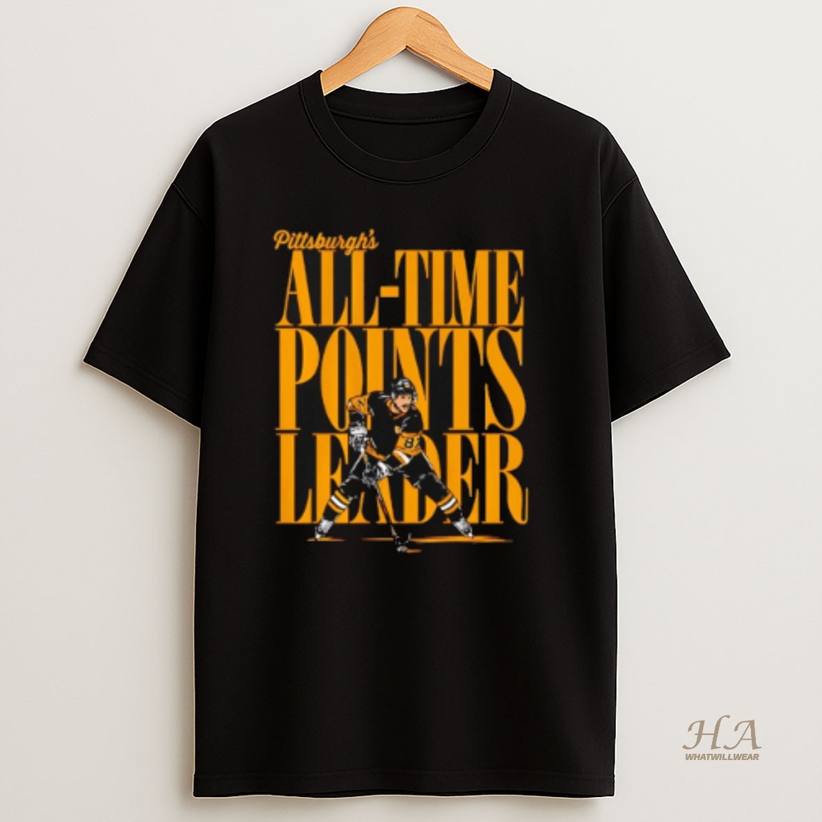 Official Sidney Crosby Pittsburgh Steelers All Time Points Leader T Shirt