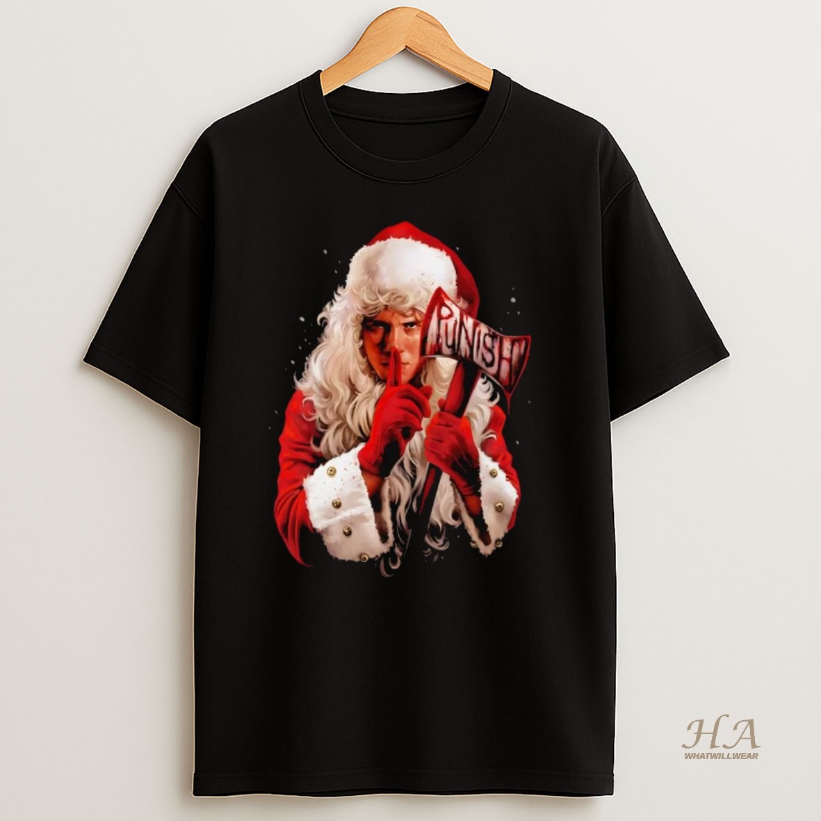 Official Silent Night Deadly Night Santas Watching Punish Axe Christmas Shirt