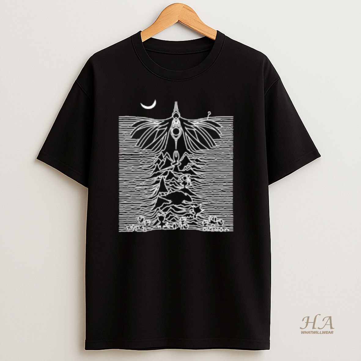 Official Silk Division Hollow Knight Silksong And Joy Divisions Unknown Pleasures T Shirt