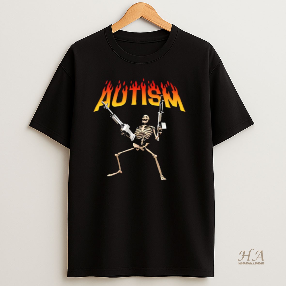 Official Skeleton Holding Mg 3 Autism Spectrum Disorder Asd T Shirt