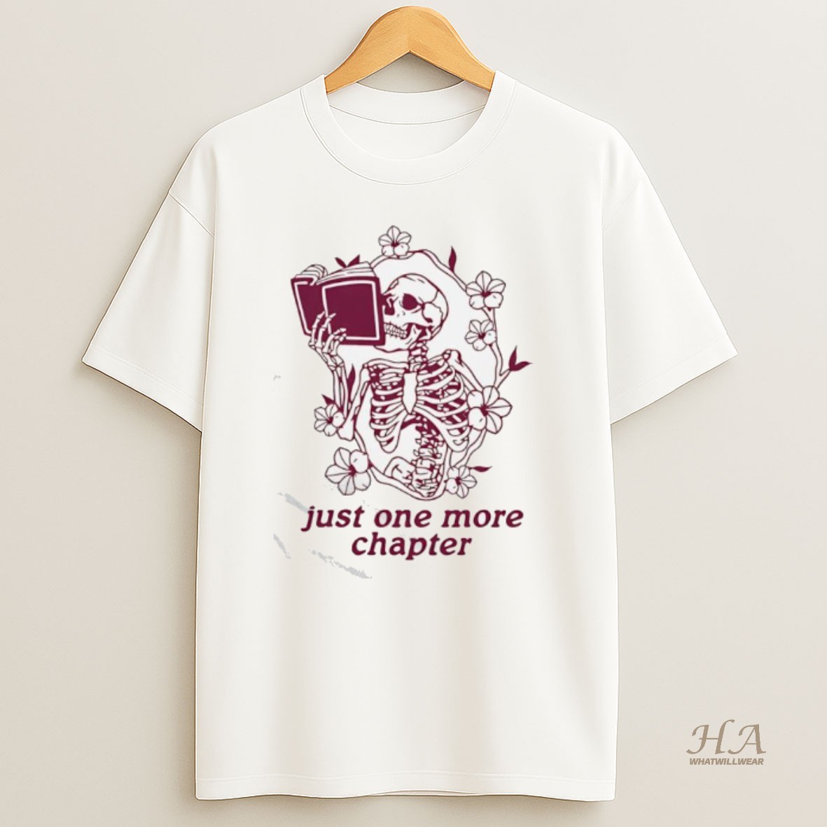 Official Skeleton Reading Book Just One More Chapter Shirt