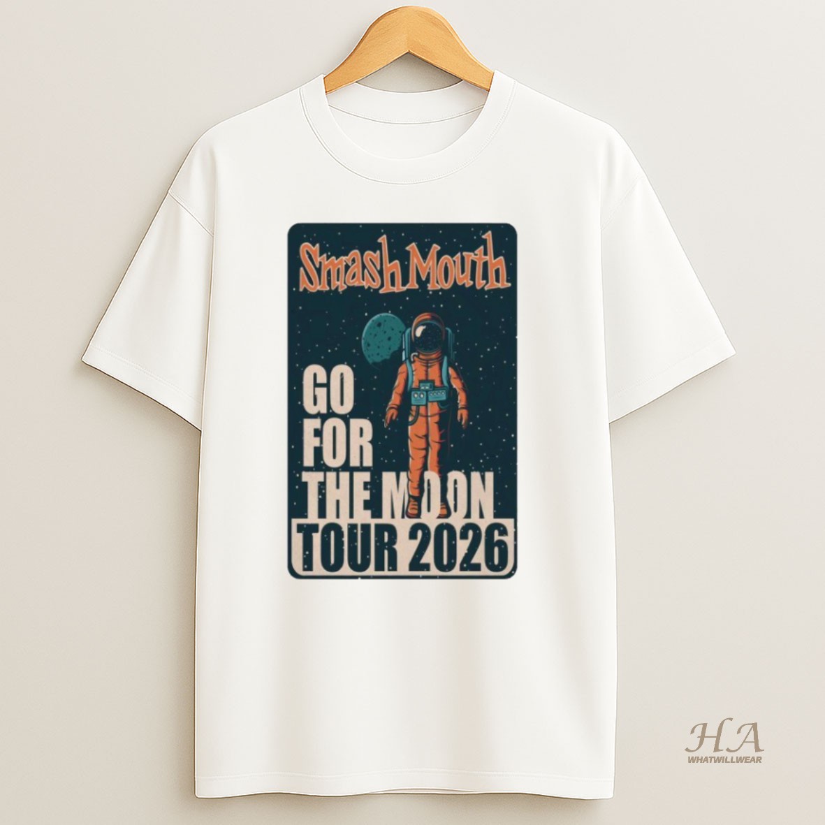 Official Smash Mouth Go For The Moon Tour 2026 Astronaut Shirt