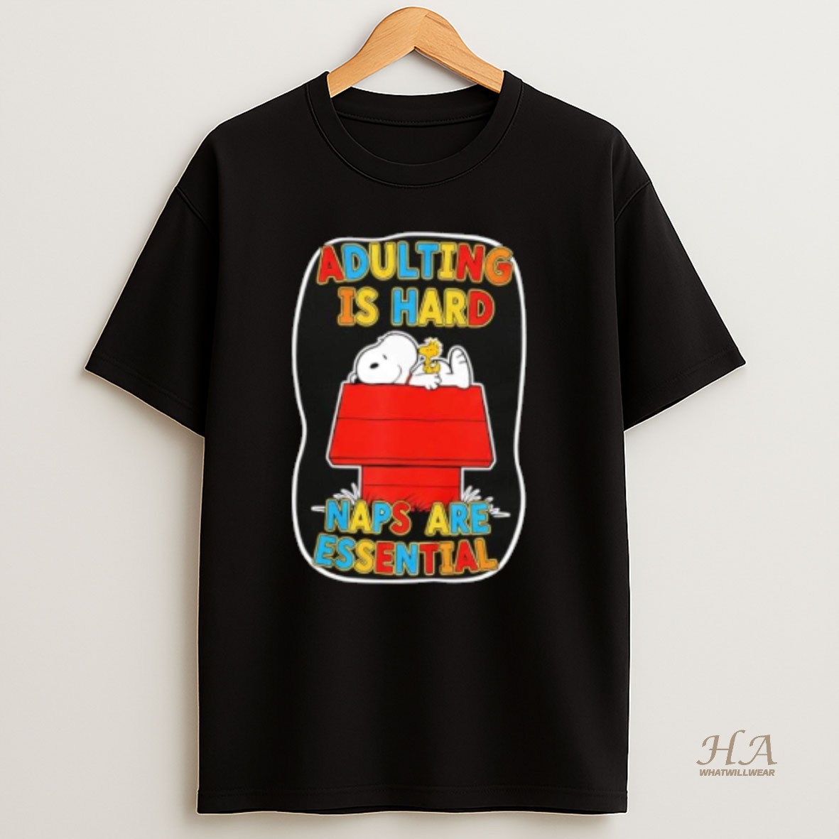 Official Snoopy Adulting Is Hard Naps Are Essential T Shirt