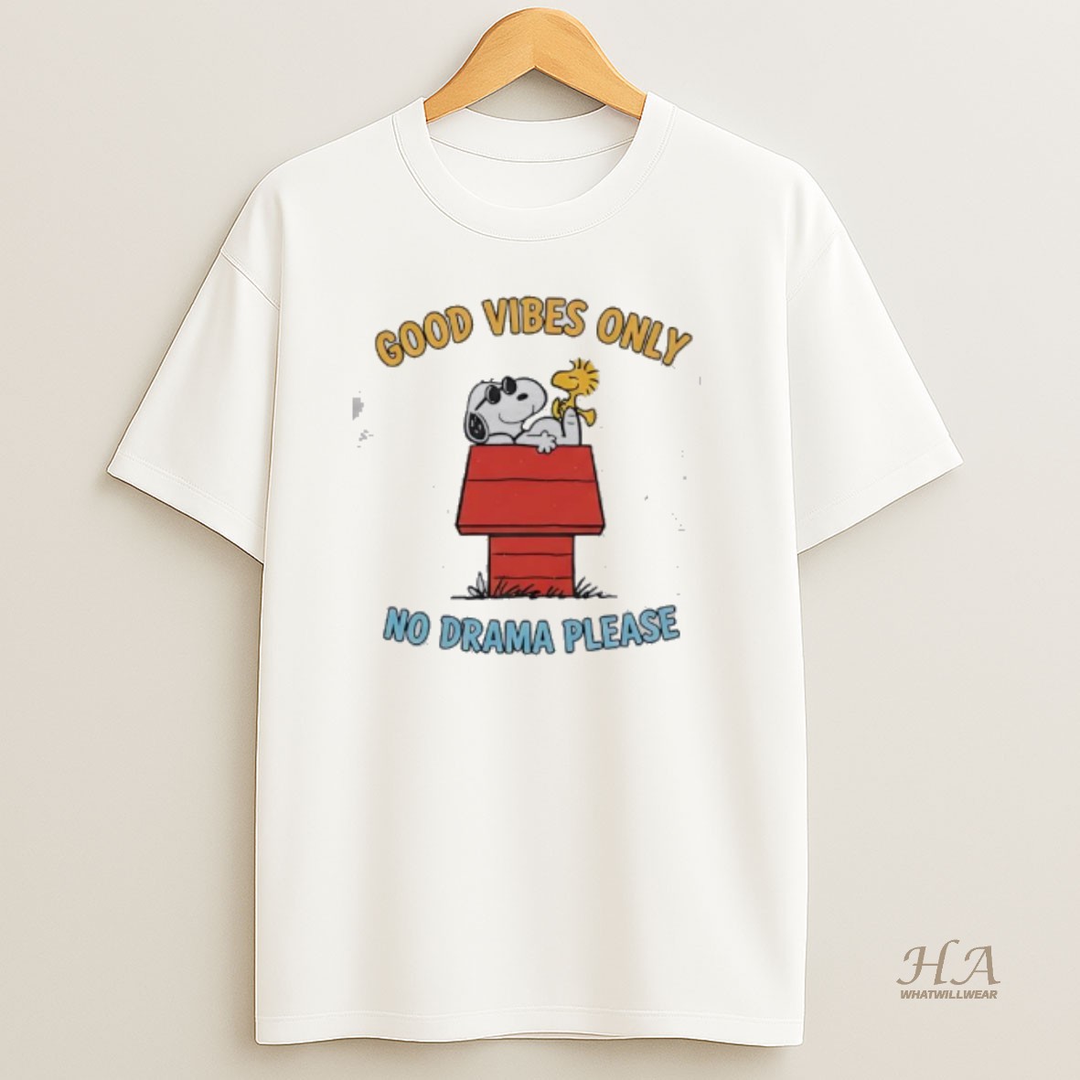 Official Snoopy Good Vibes Only No Drama Please T Shirt