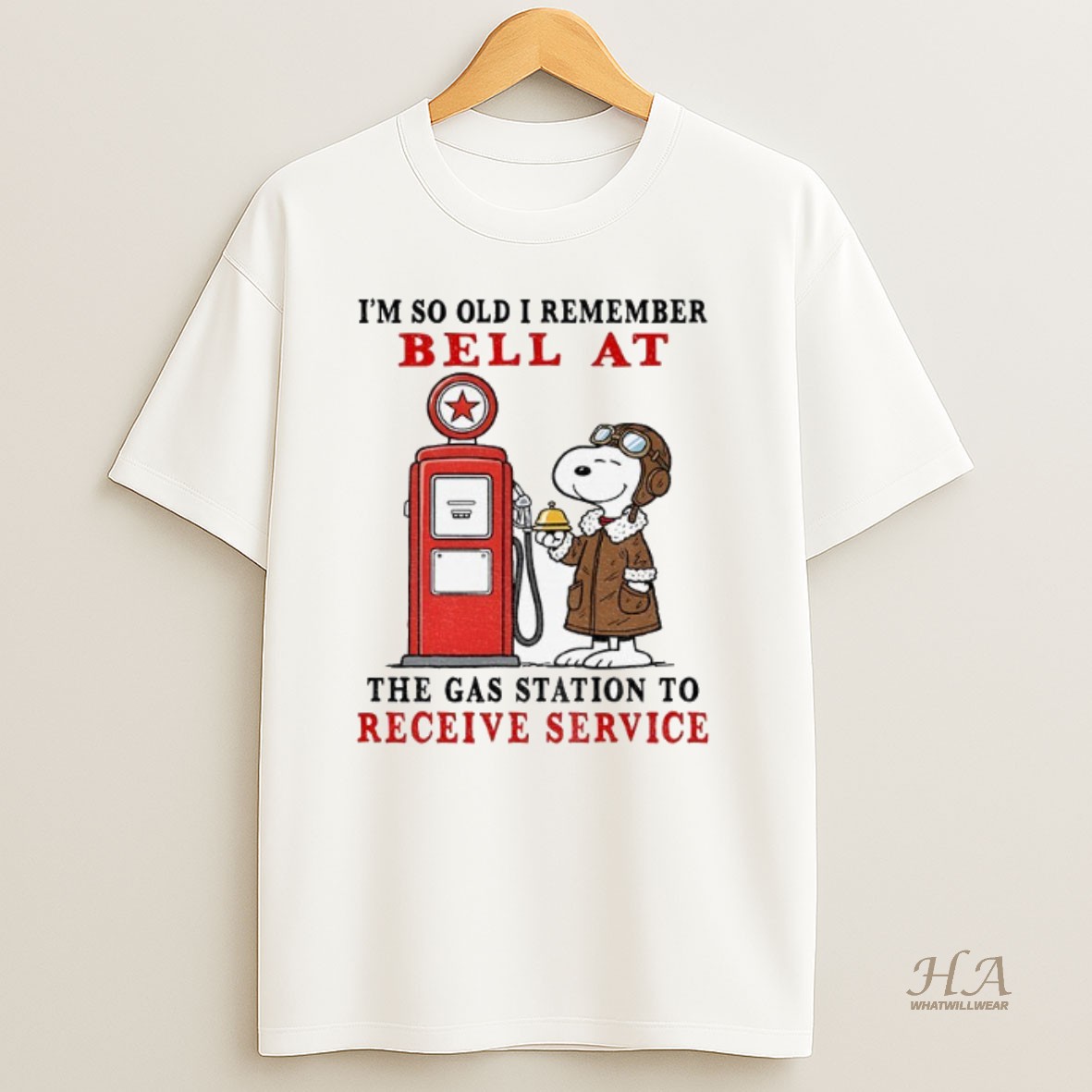 Official Snoopy Im So Old I Remember Riding Over The Bell At The Gas Station To Receive Service Shirt