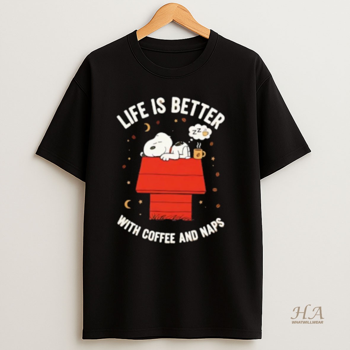 Official Snoopy Life Is Better With Coffee And Naps T Shirt