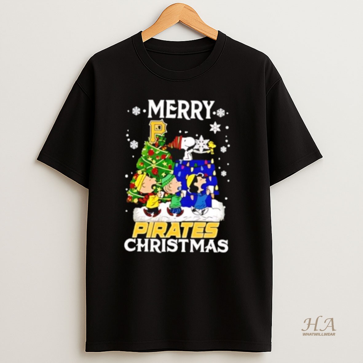 Official Snoopy And Friends Merry Pittsburgh Pirates Christmas T Shirt