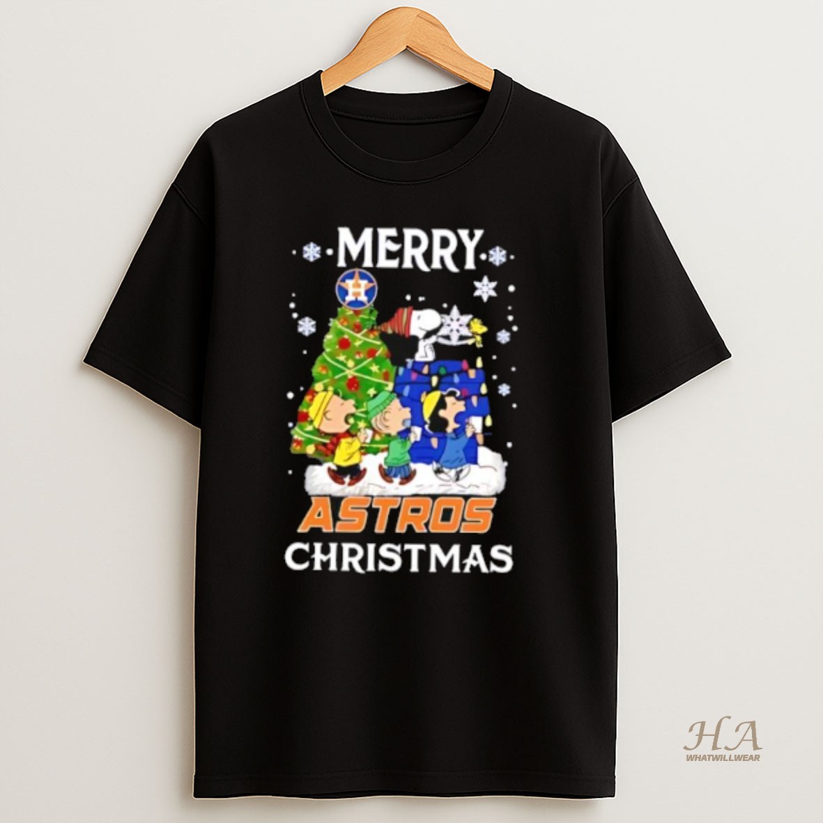 Official Snoopy And Friends Merry Houston Astros Christmas T Shirt