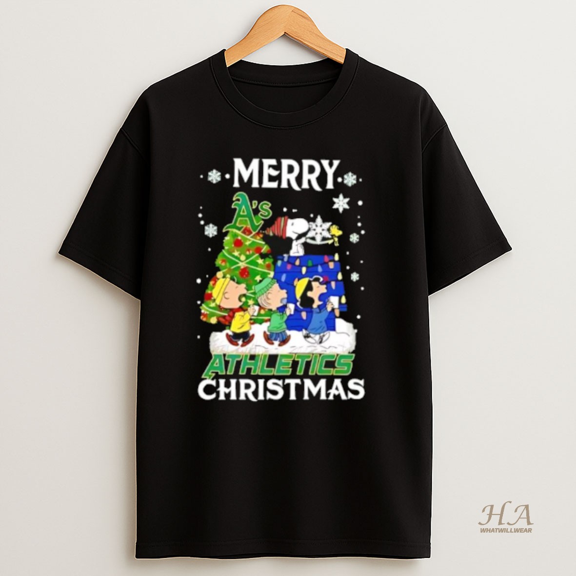 Official Snoopy And Friends Merry Oakland Athletics Christmas T Shirt
