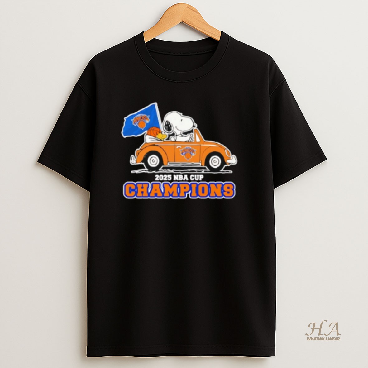 Official Snoopy Drive Ny Knicks 2025 Nba Champions T Shirt